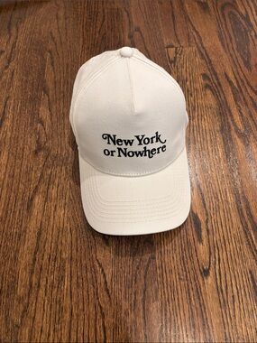 New York or Nowhere, Motto Snapback Hat, ivory